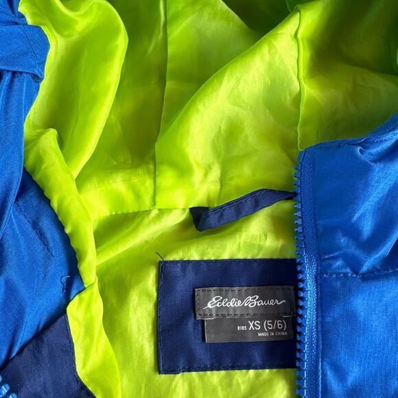 🎉5 for $40 🎉Eddie Bauer Jacket Coat Boys Size 5-6 Blue - Picture 4 of 7